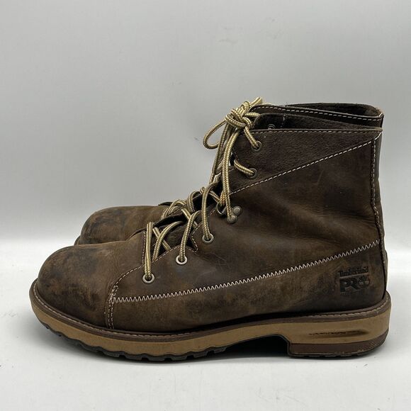 Timberlands Pro Boot‎ Womens 11 Brown Work Alloy Safety Toe Leather - Picture 1 of 10